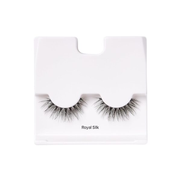 KISS Lash Couture LuXtensions Collection False Eyelashes, Flat Lash Technology, Super Slim Lash Band, Real Lash Extension Fibers, Reusable, Style ‘Royal Silk’, 10mm,1 Pair Strip Lashes