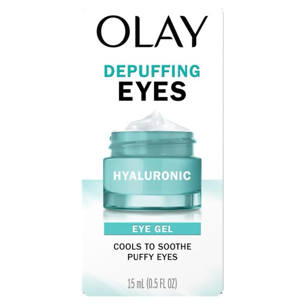 Olay Hyaluronic + Peptide 24 Gel Eye Cream, Fragrance-Free, 0.5oz (15 mL)