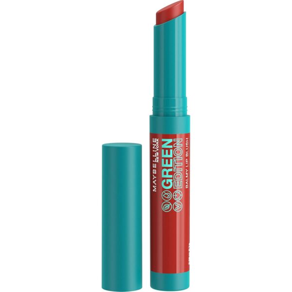 Maybelline Green Edition Balmy Lip Blush, Formulated With Mango Oil, Sandalwood, Brick Red, 1 Count