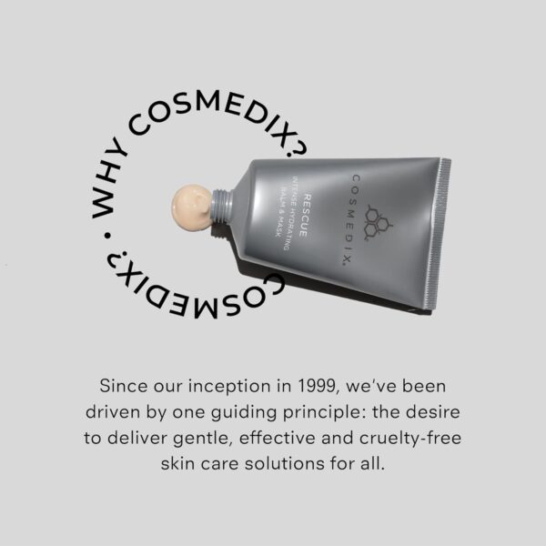 COSMEDIX Rescue Intense Hydrating Facial Mask Skincare - Ultra-Nourishing Overnight Face Mask for Sensitive, Dry & Chapped Skin - Gentle Moisturizing Balm for Radiant, Healthy-Looking Glow