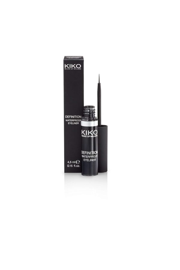 Kiko Milano Definition Eyeliner – Precise, Long-Lasting Liquid Eyeliner, Smudge-Resistant, Intense Black, Easy Application – 2.5ml