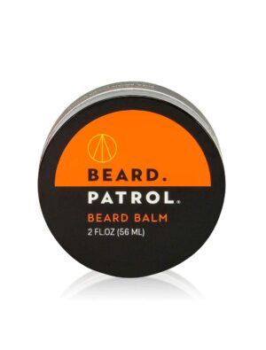 Beard Patrol Beard Balm for Men - Grooming Treatment with Argan Oil, Shea Butter, & Cocoa Butter Strengthens & Softens Beards & Mustaches - Lemongrass Scent Leave-in Conditioner Wax