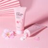 iiniim Sakura Face Wash 150g Gentle Daily Facial Cleanser for Women Girls Hydrating Moisturizing Cherry Blossom Foam Cleanser Soft Skin Pore Refining Pink One Size