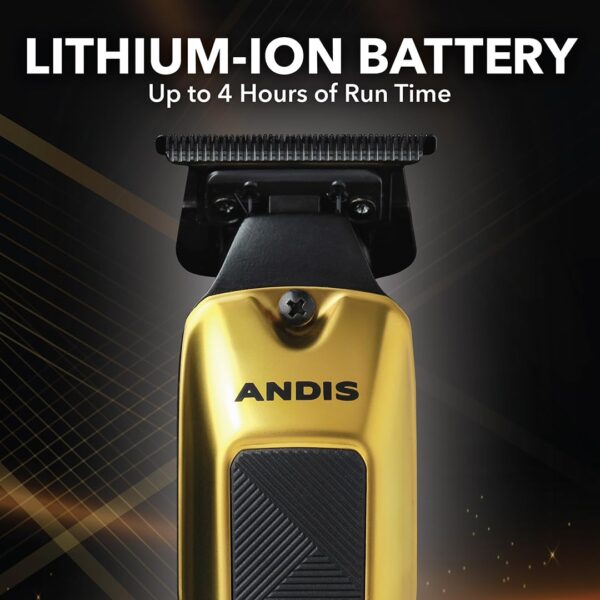 Andis 562310 Phenom Professional Cord/Cordless Lithium-ion Electric Beard & Hair Trimmer with Charging Stand, Gold