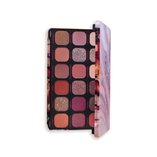 Revolution Beauty, Forever Flawless Eyeshadow Palette, 18 Pigmented Shades, Nude & Warm Pressed Powder Mattes, Shimmers, Glitters, Allure, 15 X 0.04 Oz.