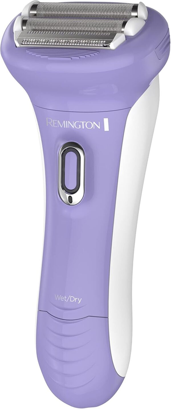 Remington Smooth & Silky Electric Shaver for Women, 4-Blade Smooth Glide Foil Shaver and Bikini Trimmer with Almond Oil Strip, Shave Wet or Dry