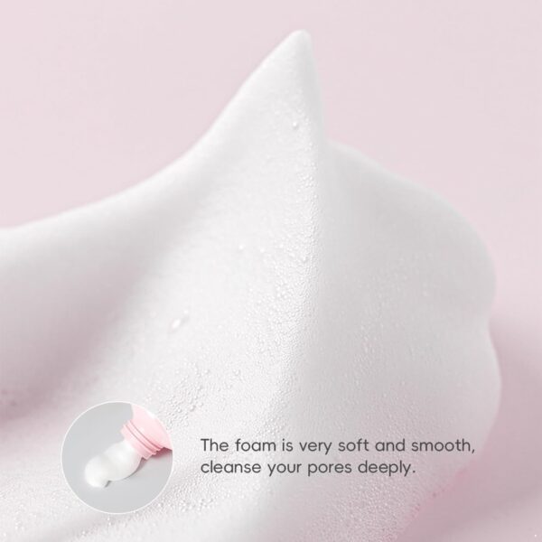 iiniim Sakura Face Wash 150g Gentle Daily Facial Cleanser for Women Girls Hydrating Moisturizing Cherry Blossom Foam Cleanser Soft Skin Pore Refining Pink One Size