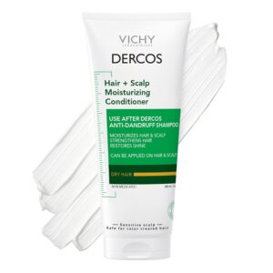 Dercos Hair & Scalp Moisturizing Conditioner, Formulated With Glycerin, Niacinamide + Hyaluronic Acid, Hair Conditioner & Scalp Moisturizer, Strengthens, Post Dandruff Treatment, 6.7 Fl Oz