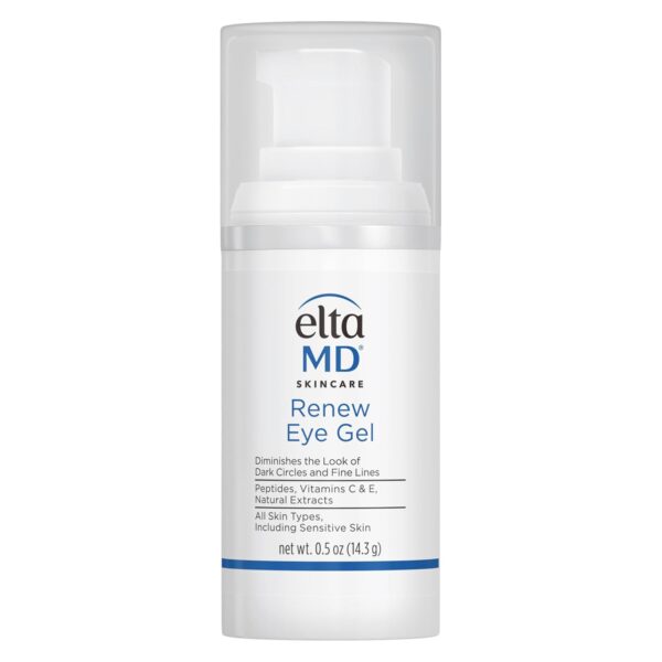 EltaMD Renew Eye Gel, Serum for Dark Circles and Puffiness, Under Eye Serum for Face, Anti Aging, Minimizes Fine Lines and Wrinkles, 0.5 oz Pump