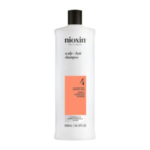 Nioxin System 4 Scalp + Hair Thickening Shampoo for Colored, Dry, & Damaged Hair with Progressed Thinning | Maintain Vibrant Color | Cleanse, Nourish & Boost Hair Density with Niacinamide & Biotin