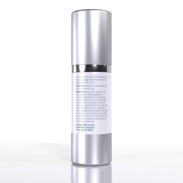 Trilipiderm Triple Vitamin C Serum W/Hyaluronic Acid & Encapsulating Gold, Skin Firming Moisturizer for Anti Aging Skincare Routine, Minimizes Fine Lines, Boost Collagen & Evens Skin Tone