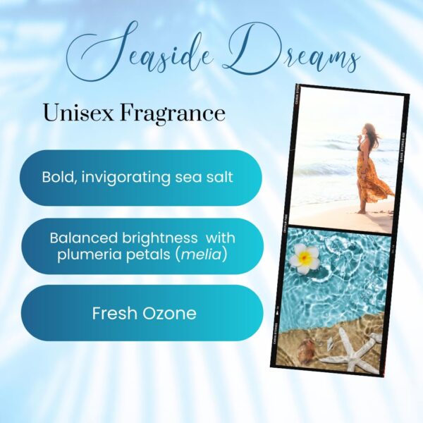 MOEA Perfume Roller - Makai Seaside Dreams - Ocean Air and Plumeria - Hawaiian White Flowers Tropical - Vegan & Safe for Sensitive Skin