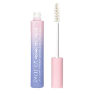 Pacifica Vegan Collagen Eye Lash Serum & Clear Mascara Primer – Conditioning Vitamin B & E Formula for Longer, Fuller Lashes, Eyelash Makeup Cruelty-Free Clean Ophthalmologist Tested