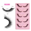 False Eyelashes Fox Eye 10 Pairs Pack 40D Natural Look Fluffy Wispy Cat Eye Lashes Soft Faux Mink Lashes Lightweight D-Curl Eyealshes (F7-7)
