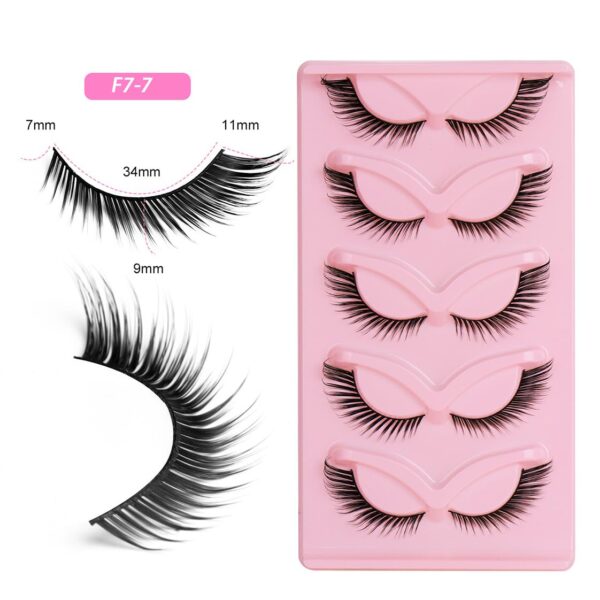 False Eyelashes Fox Eye 10 Pairs Pack 40D Natural Look Fluffy Wispy Cat Eye Lashes Soft Faux Mink Lashes Lightweight D-Curl Eyealshes (F7-7)