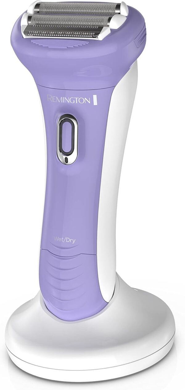Remington Smooth & Silky Electric Shaver for Women, 4-Blade Smooth Glide Foil Shaver and Bikini Trimmer with Almond Oil Strip, Shave Wet or Dry