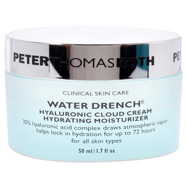 Peter Thomas Roth | Water Drench® Hyaluronic Cloud Cream | Hydrating Moisturizer for Face, Up to 72 Hours of Hydration for More Youthful-Looking Skin, Fragrance Free