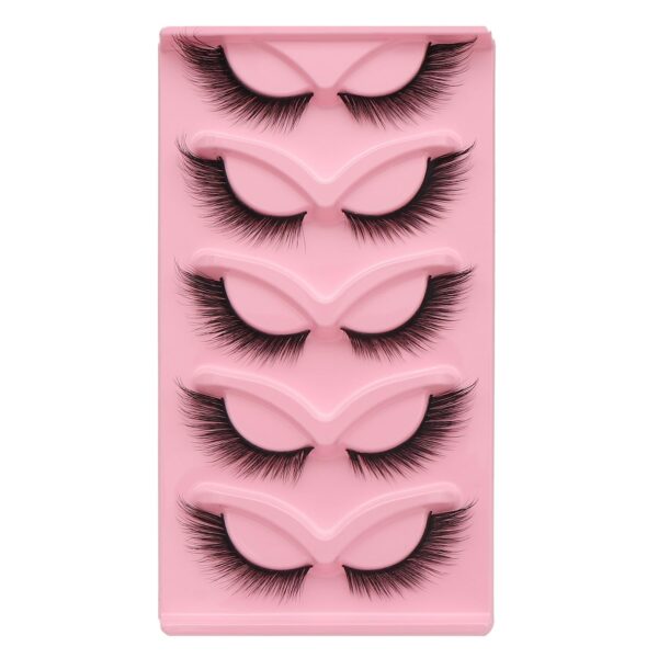 False Eyelashes Fox Eye 10 Pairs Pack 40D Natural Look Fluffy Wispy Cat Eye Lashes Soft Faux Mink Lashes Lightweight D-Curl Eyealshes (Fox Wispy D-301)