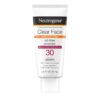 Neutrogena Clear Face Sunscreen Lotion for Acne-Prone Skin, Broad Spectrum SPF 30 Facial Sunscreen for Oily Skin, Fragrance- & Oxybenzone-Free Water Resistant, 3 fl. oz