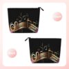 Linen Makeup Bag For Women, Waterproof Travel Cosmetic Organizer Lightweight Zipper Travel Toiletry Bag Organizer Novel Music Note Makeup Brushes Storage Bag