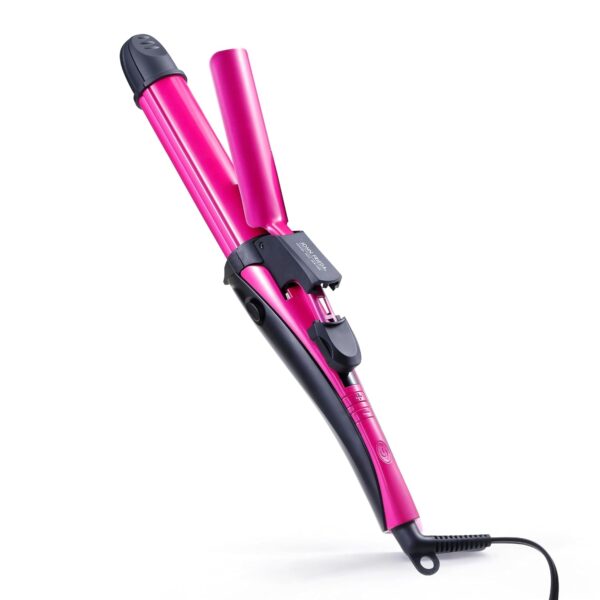 John Frieda 3-in-1 Hair Styling Tool, Ceramic Tourmaline Hair Waver, 14 Temp Settings up to 410F, Straighten, Wave, Curl, Frizz-Free, Fast Heat-Up, Auto Shut-Off, for All