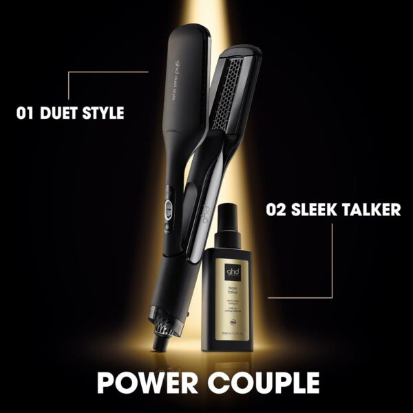 ghd Duet Style - 2-in-1 Flat Iron Hair Straightener + Hair Dryer in One Tool | Transform Hair from Wet to Styled with No Heat Damage | Blow Dry with No Fizz | 2X More Shine