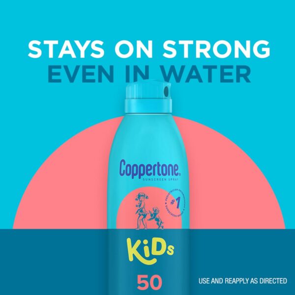 Coppertone KIDS Sunscreen Continuous Spray SPF 50 (5.5 Ounce, Pack of 2) (Packaging may vary)