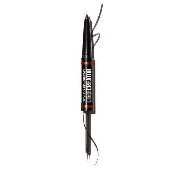 REVLON Liquid Eyeliner & Smoky Kohl Pencil, ColorStay Line Creator Eye Makeup, Waterproof & Transferproof, 152 Leathercraft, 0.004 oz