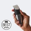 Bevel Beard Trimmer for Men - Cordless Trimmer, 6 Hour Rechargeable Battery Life, Tool Free Adjustable Zero Gapped Blade, Barber Supplies, Mustache Trimmer, Silver