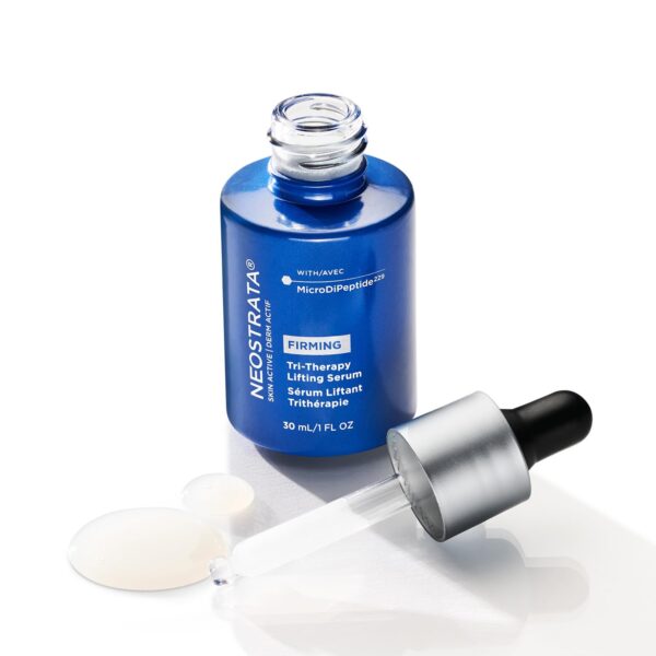 NEOSTRATA Skin Active Tri-Therapy Lifting Serum, Anti-Aging and Firming 3D Volumizer with MicroDiPeptide229 for Fine Lines & Wrinkles, Hyaluronic Acid, Oil-Free, Fragrance-Free, 1 fl. oz.