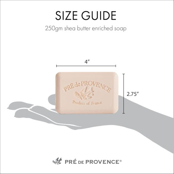 Pre de Provence Artisanal Soap Bar, Enriched with Organic Shea Butter, Natural French Skincare, Quad Milled for Rich Smooth Lather, 8.8 Ounce, Agrumes