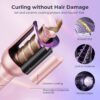 Automatic Curling Iron, Auto Hair Curler with 1" Rotating Curling Iron Barrel & 3 Temps, Anti-Scald & Anti-Tangle Curler Wand, Fast Heating Auto Curler for Hair Styling