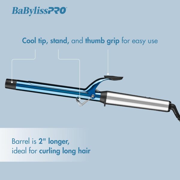 BaBylissPRO Nano Titanium Professional Curling Iron with Extended Barrel Perfect for Longer Hair