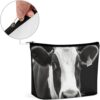 Makeup Bag for Women Cosmetic Bags Animal Funny Cow Head Black White Travel Toiletry Bag Cute Zipper Make Up Bags Large Capacity Makeup Case Organizer Portable Makeup Pouch for Travelling Gift