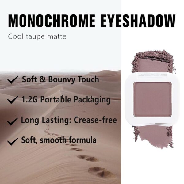 Kaely Taupe Single Eyeshadow Makeup, Neutral Powde Eye Shadow for Older Women, Lavender Plum Mauve Matte Eyeshadow Palette Pigmented Waterproof, sombras para ojos, Lightweight Blendable, 05