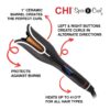 CHI Spin N Curl, Curling Iron For Healthy & Shiny Effortless Curls & Waves, Provides Preset Temperature Settings For Each Hair Texture, Onyx Black