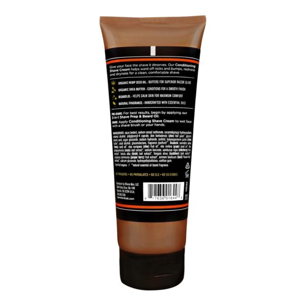 Barrel and Oak - Conditioning Shave Cream, Men's Shaving Cream, Moisturizing Shave Cream, Caffeine & Antioxidant-Rich, Helps Prevent Nicks, Bumps, Redness, & Dry Skin, Vegan (Bourbon Cedar, 6.5 oz)