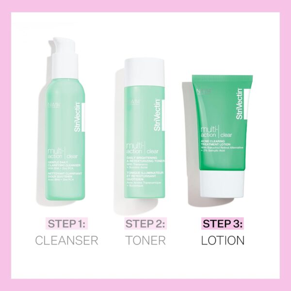 StriVectin Multi Action Clear for Acne and Blemish Prone Skin for Clearer, Smooth and Brighter Skin, Less Breakouts and Pimples for Healthy Looking Skin