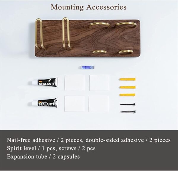 Wall Mount Hair Dryer Holder, Walnut Bathroom Storage Rack, Stylish Salon Organizer, Hair Styling Tool Storage Basket, Essential Home Bathroom Accessories (27cm)