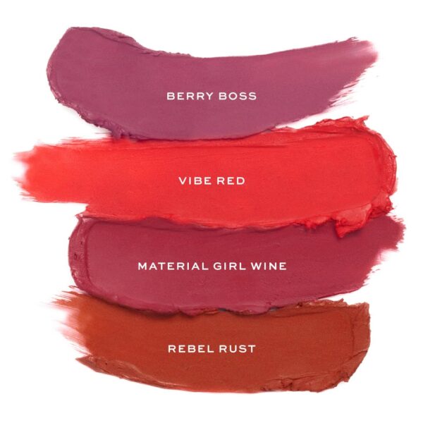 Revolution, Lip Allure Soft Satin Lipstick, Highly Pigmented & Smudge Proof, Long Lasting Creamy Satin Finish, Contains Vitamin E, Material Girl Wine, 0.11 oz