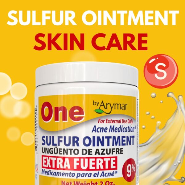 Arymar Sulfur Ointment 9% Acne Spot Treatment for Face and Body (2oz / Pack of 1)