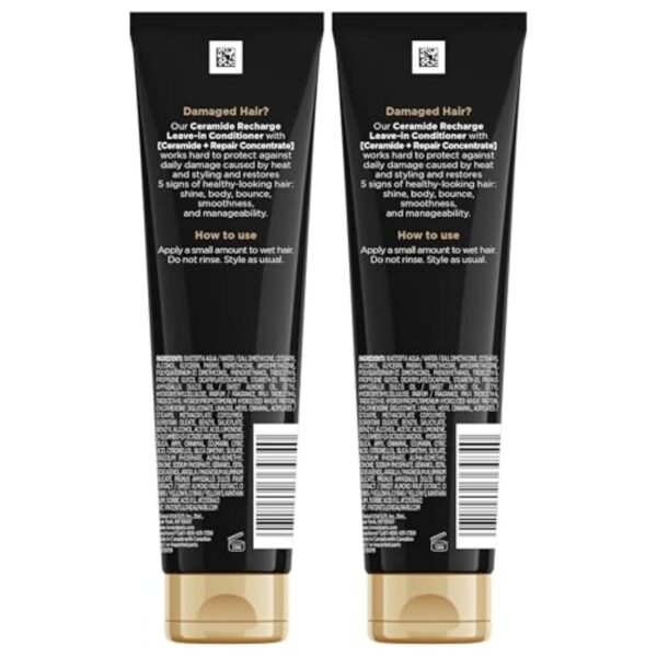 L'Oreal Paris Elvive Total Repair 5 Protein Recharge Leave In Conditioner Treatment, and Heat Protectant, 2 pack, (5.1 Ounce each) (Packaging May Vary)