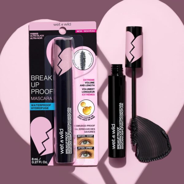 wet n wild Breakup Proof Mascara - Volumizing, Conditioning, Lengthening, Thickening, Waterproof, Smudge-Proof, Non-Clumping, Cruelty-Free & Vegan - Multicolor