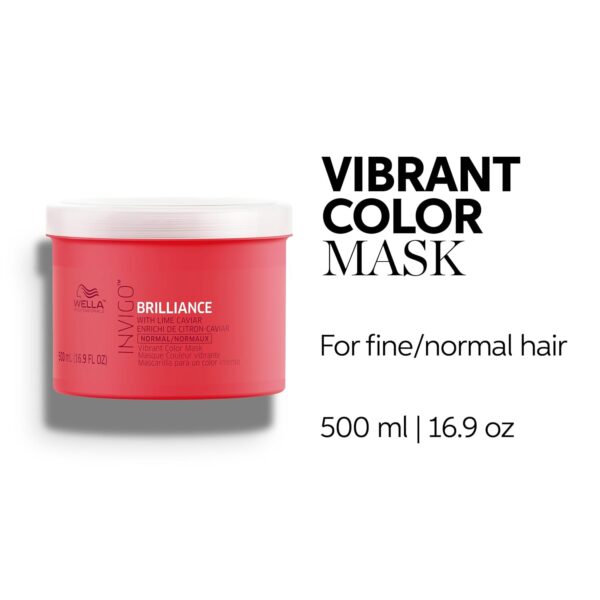 Wella Professionals Invigo Brilliance Hair Mask for Colored Conditioning Treatment Color Vibrancy 5.07 oz