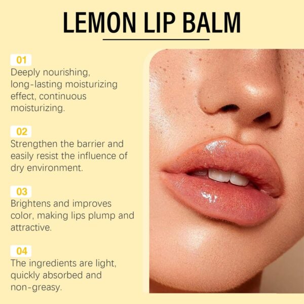 iiniim Lemon Ginger Lip Balm for Women Girls Hydrating Moisturizing Smooth Formula Dry Lips Care Non Greasy Long Lasting Yellow One Size