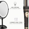 Conair Limited Edition Bundle | INFINITIPRO by CONAIR Curl Secret Automatic Curling Iron in 3/4-inch Barrel - and - Conair Lighted Makeup Mirror | Black | Amazon Exclusive