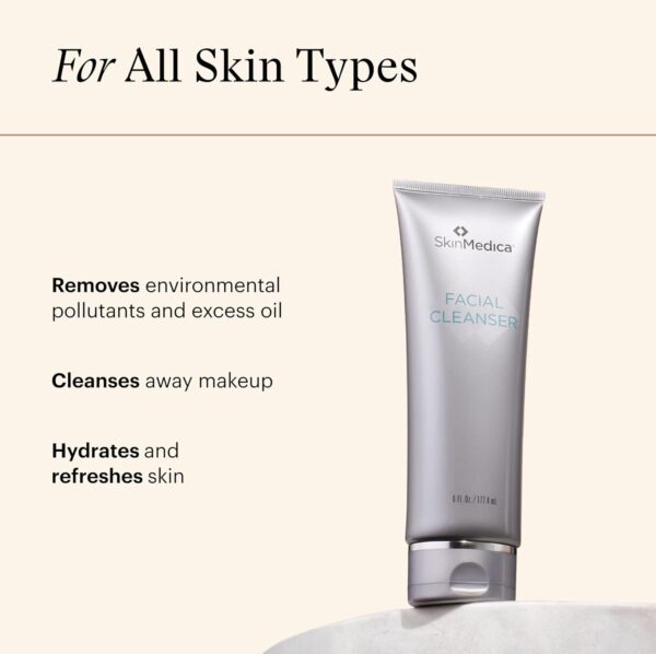 SkinMedica Facial Cleanser - Foaming Face Wash for All Skin Types - Helps Remove Dirt, Oil & Makeup - Enriched with Soothing Panthenol to Encourage Healthy-Looking Skin (6 fl oz)