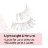 Eylure Naturals No. 020 Reusable Eyelashes, Adhesive Included, Black, 4 Pairs