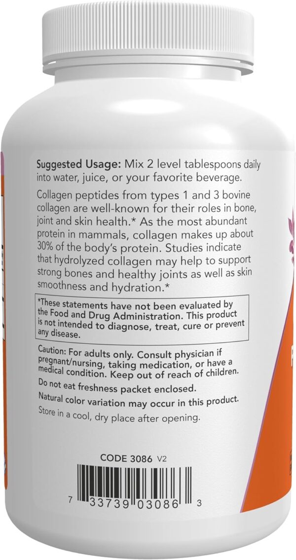 NOW Foods Supplements, Collagen Peptides Powder, Clinically Tested, Joint and Bone Health*, 8-Ounce