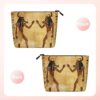 Linen Makeup Bag For Women, Waterproof Travel Cosmetic Organizer Lightweight Zipper Travel Toiletry Bag Organizer Ancient Egyptian Makeup Brushes Storage Bag
